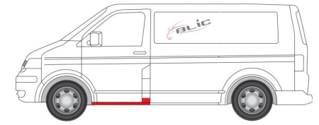 OVIAUKON PELTI ETU VAS ASKELMA TRANSPORTER T5 04.03-04.15
