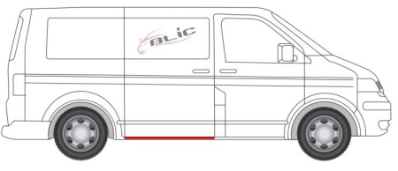 OVIAUKON PELTI TAKA ALA VAS 130CM TRANSPORTER T5 04.03-04.15 6505-06-9568004P