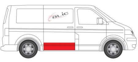 KORJAUSPANEELI LIUKUOVI OIK LYHYT MALLI 118CM TRANSPORTER T5 04.03-04.15