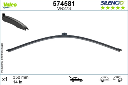 TAKALASIN PYYHKIÄN SULKA 350MM (VALEO)