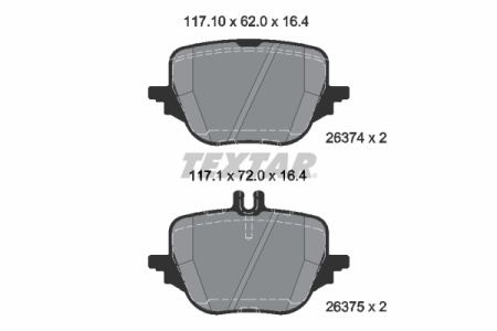 JARRUPALASARJA TAKA 117,1X16,4MM 1.5H-4.0H 09.20- (TEXTAR)