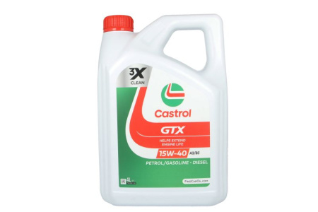 MOOTTORIÖLJY CASTROL GTX 15W-40 A3/B3 4L GTX 15W40 4L