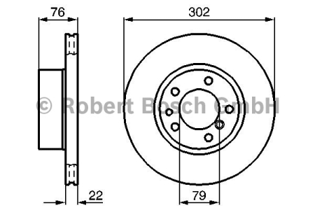 JARRULEVY ETU 302X22MM (87- ) 520-535 (BOSCH)