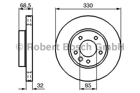 JARRULEVY ETU 03- 17" OIKEA (330X32MM) (ZIMMERMAN)