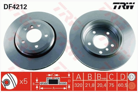 JARRULEVY TAKA 00- 330I,330D JÄÄHDYTETTY 320X22MM (TRW)