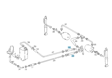 HYDRAULIPUTKI TASONSÄÄTÖ VENTTIILISTÄ MENO/PALUU (OE)