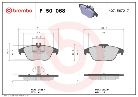 JARRUPALASARJA TAKA 123X18MM 1.6-5.5 01.07-  (BREMBO)