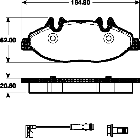 JARRUPALASARJA ETU 165X20MM 2.1D-ELECTRIC 09.03- (ROADHOUSE) 21109-02