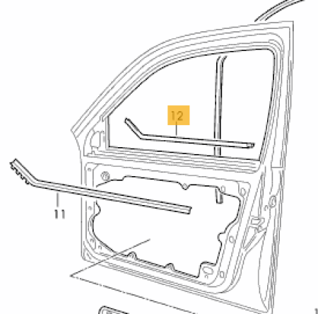 TIIVISTE ETUOVI IKKUNAN ALAREUNA ULKO OIK (VW)