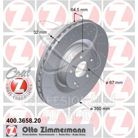 JARRULEVY ETU  (350X32MM) ZIMMERMANN SPORT